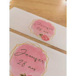 Etiquette bouteille shabby