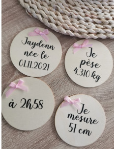 Cartes en bois naissance 2