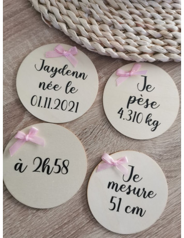 Cartes en bois naissance