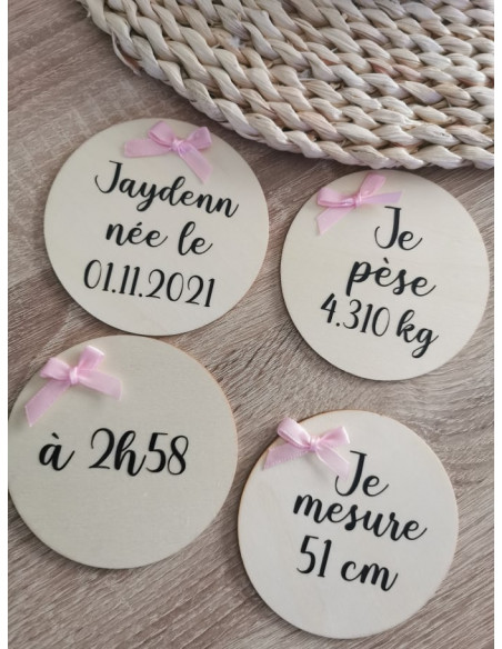 Cartes en bois naissance
