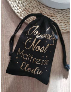 Pochon avec Bougie joyeux noël 2