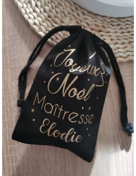 Pochon avec Bougie joyeux noël