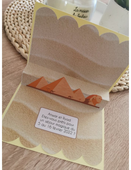 Carte à gratter voyage désert