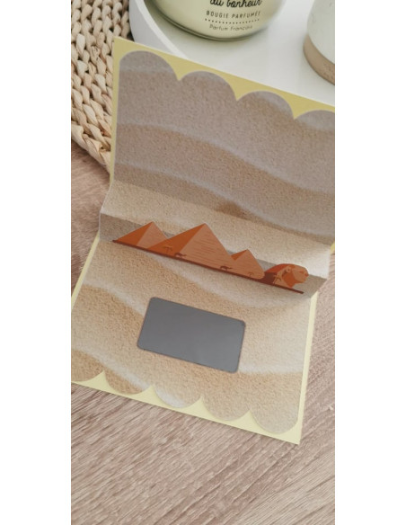 Carte à gratter voyage désert