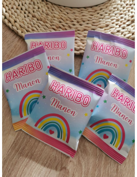bonbons personnalisés arc en ciel