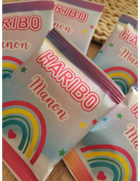 bonbons personnalisés arc en ciel