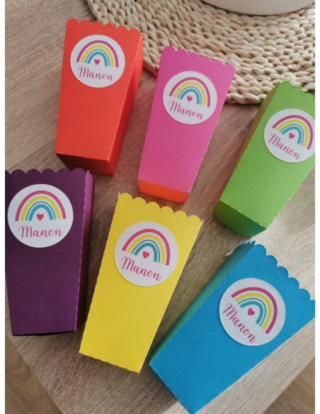 Pot pop corn Arc en ciel