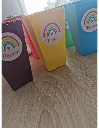 Pot pop corn Arc en ciel