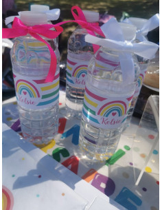 Etiquette bouteille arc en...