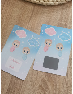 Carte à gratter fille ou...