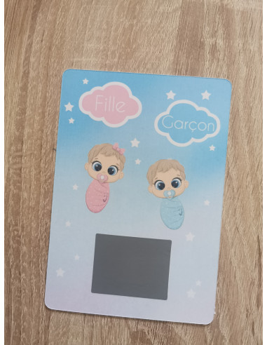 Carte à gratter fille ou garçon