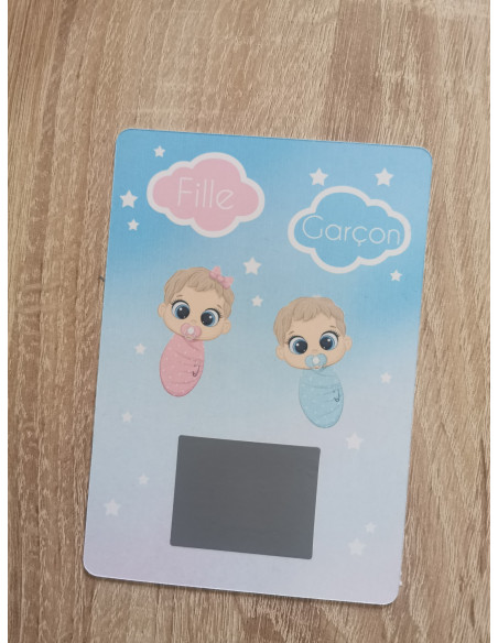 Carte à gratter fille ou garçon