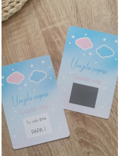 Carte à gratter annonce...