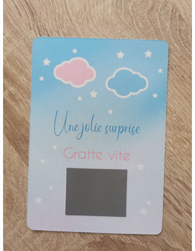 Carte à gratter annonce grossesse