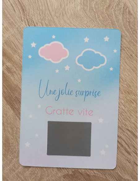 Carte à gratter annonce grossesse