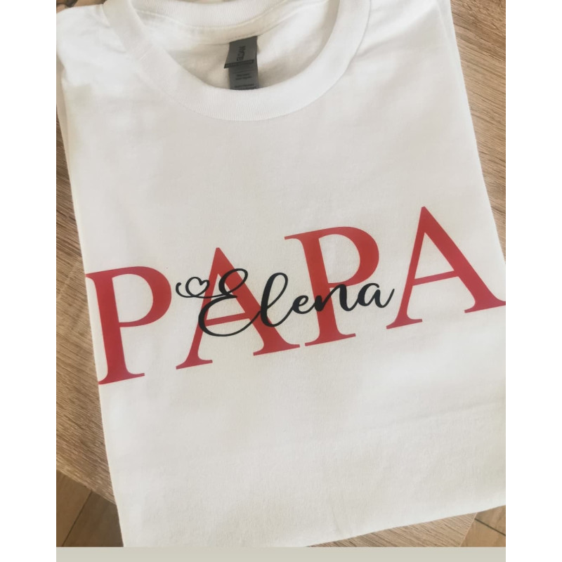 T-shirt Papa Personnalisé avec Prénom...