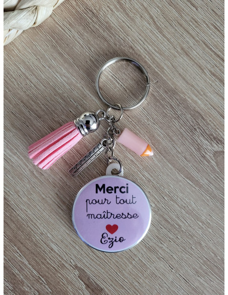 Porte clé Merci pour tout maîtresse