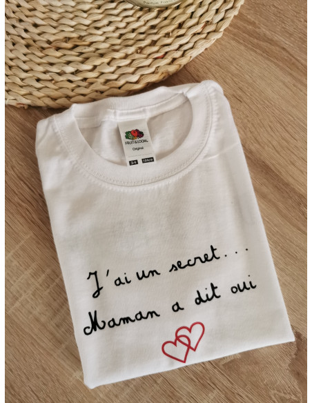 Tee shirt j'ai un secret...