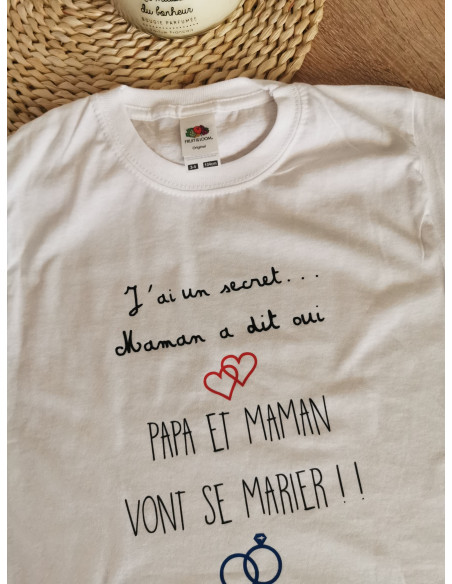 Tee shirt j'ai un secret...
