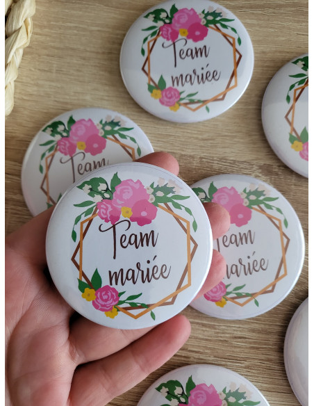Magnet/porteclé/miroir Team mariée