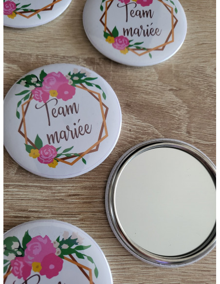 Magnet/porteclé/miroir Team mariée