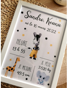 Cadre naissance zèbre