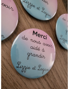 Magnet/porteclé/miroir merci