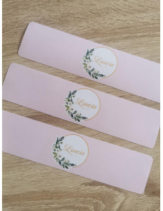 Etiquette bouteille fleurie