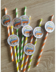 Pailles personnalisées...