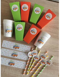 Etiquette bouteille hippie