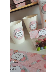 Etiquette bouteille maquillage