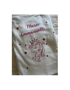 Couverture plaid licorne
