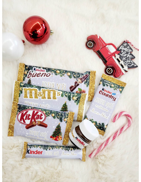 box chocolat noël doré