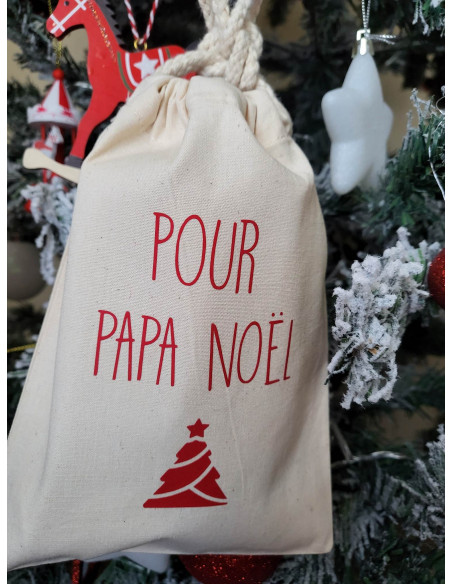 Pochon sucette/tétine pour papa noël