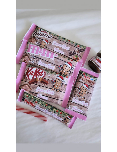 Box chocolat noël motif biscuit