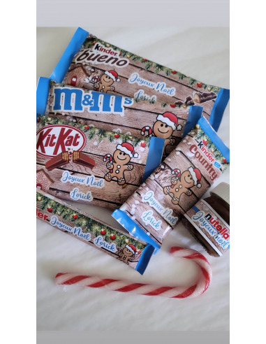 Box chocolat noël motif biscuit