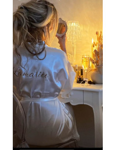 Peignoir Kimono satin La...