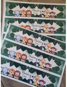 Etiquette bouteille jungle