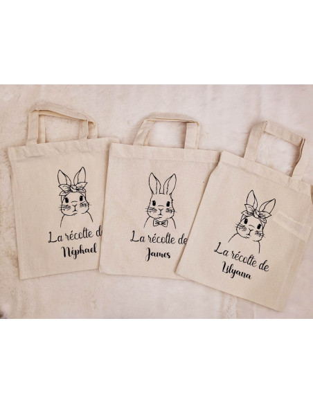 Mini Sac Pâques motif lapin
