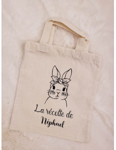 Mini Sac Pâques motif lapin 2