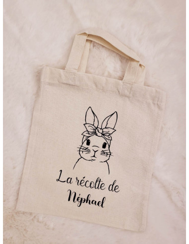 Mini Sac Pâques motif lapin