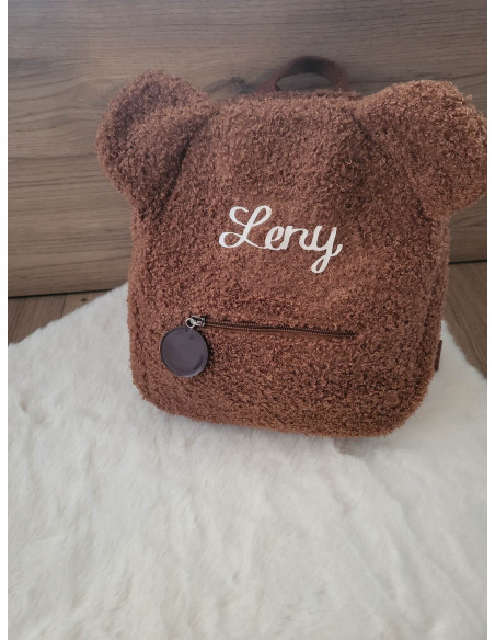 Sac à dos ourson personnalisé avec prénom – Sac enfant crèche, maternelle et sorties