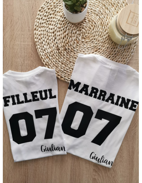 T-shirt enfant Filleul ou Filleule personnalisé