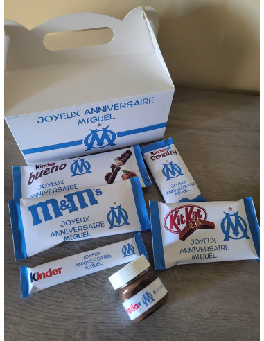 ⚽ Box blanche personnalisée OM – Olympique de Marseille 💙