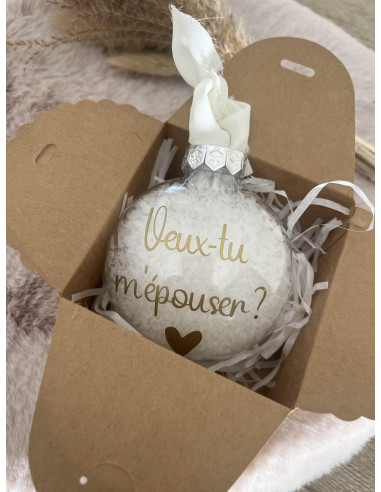 Boule de Noël Veux-tu m'épouser ? Boule de Noël Veux-tu m'épouser ?