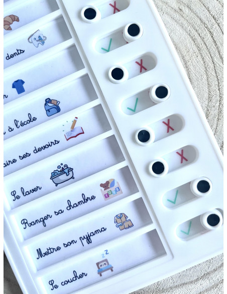 Tableau de routine enfant personnalisé – Prénom