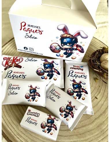 Box chocolat Pâques Super héros