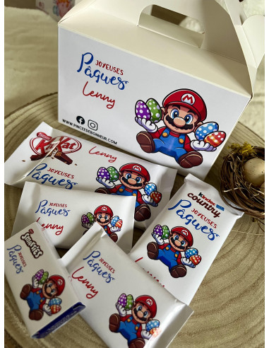 Box chocolat Pâques Mario / Luigi