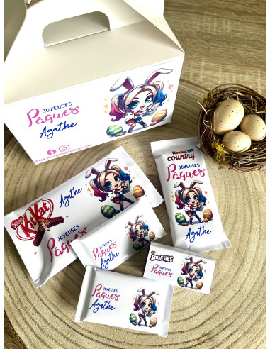 Box chocolat Pâques Harley quinn