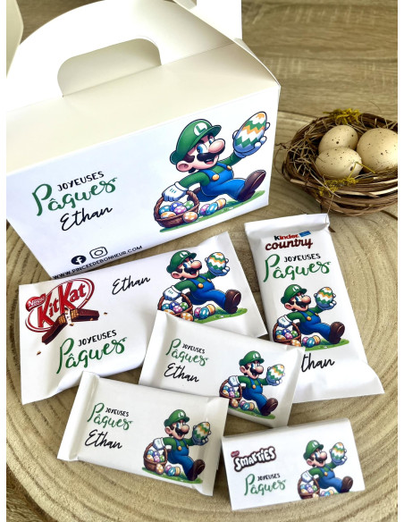 Box chocolat Pâques Mario / Luigi